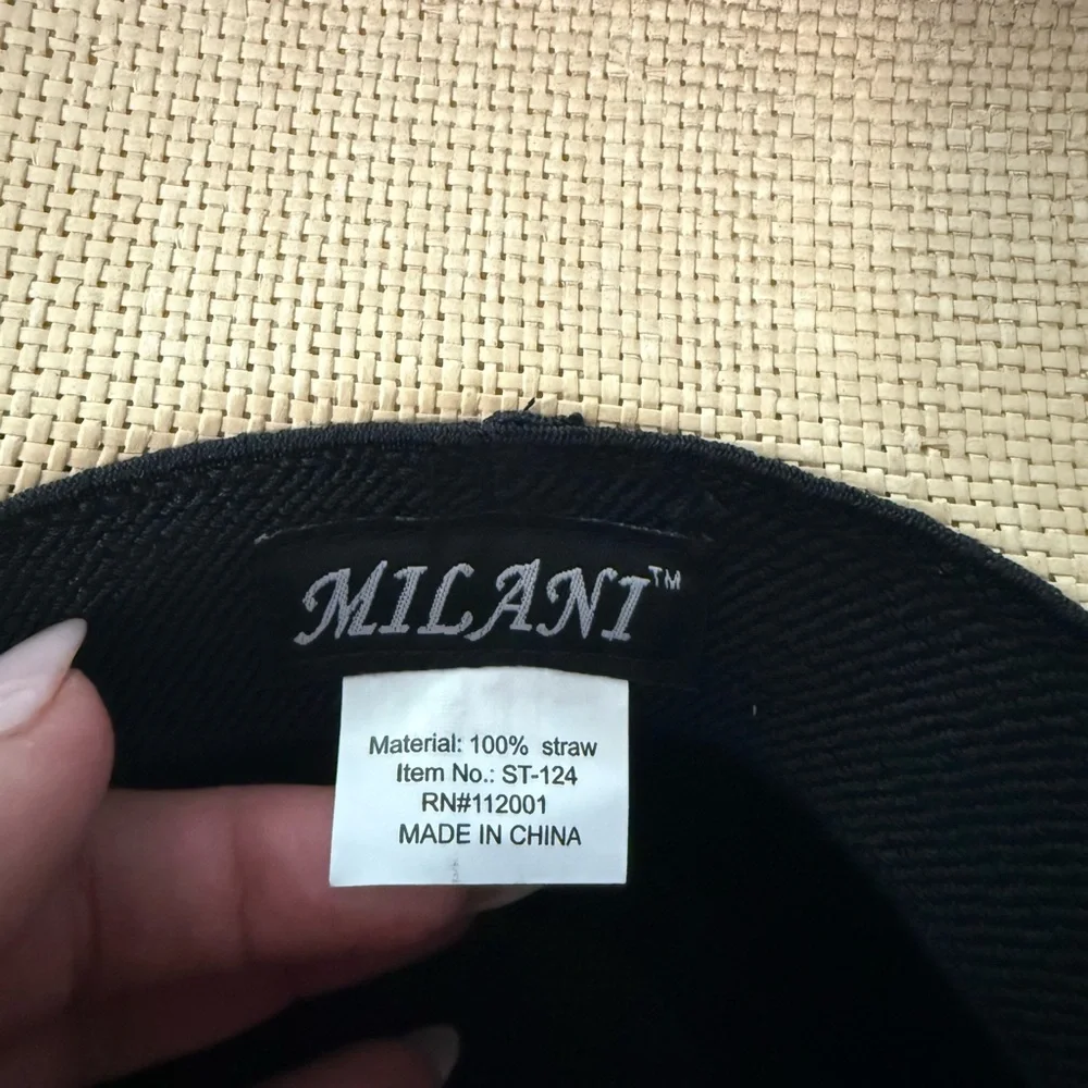 Milani Tan Cowboy Hat with Turquoise Accents - Picture 7 of 9